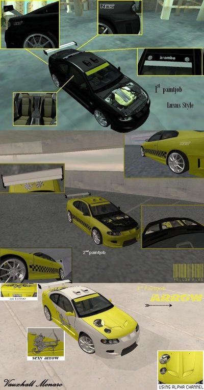 Vauxhall Monaro Paintjobs